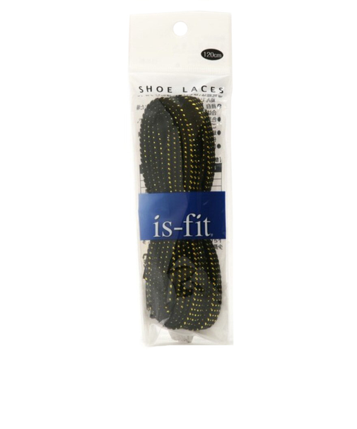 イズフィット（is-fit）シューレース 120cm RH1 ブラックゴールド