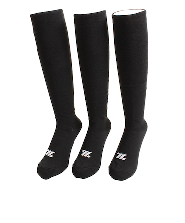 ゼット（ZETT）3足組 カラーソックス BLK BK03CL-1900 24～27cm