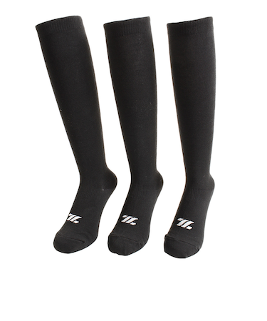 ゼット（ZETT）ジュニア 3足組カラーソックス BLK BK03CM-1900 21～24cm