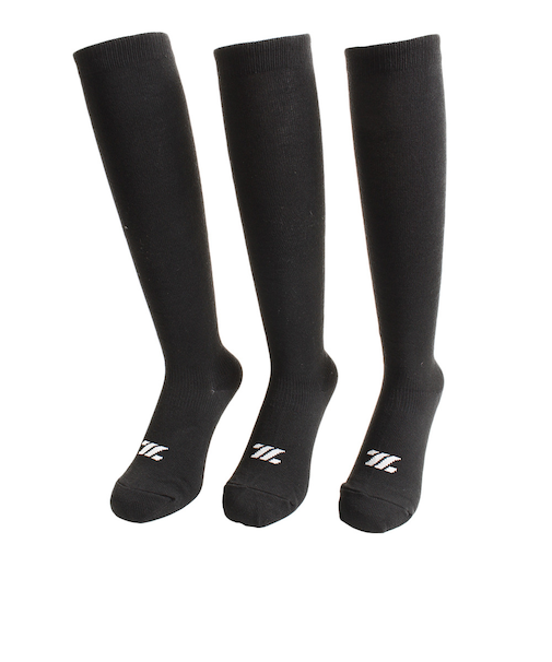 ゼット（ZETT）ジュニア 3足組カラーソックス BLK BK03CM-1900 21～24cm