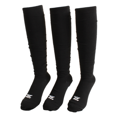 ゼット(ZETT)3足組 カラーソックス BLK BK03CO-1900 26~29cm