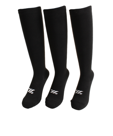 ゼット（ZETT）3足組 カラーソックス BLK BK03CS-1900 19～21cm