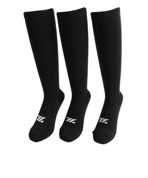 ゼット（ZETT）3足組 カラーソックス BLK BK03CS-1900 19～21cm