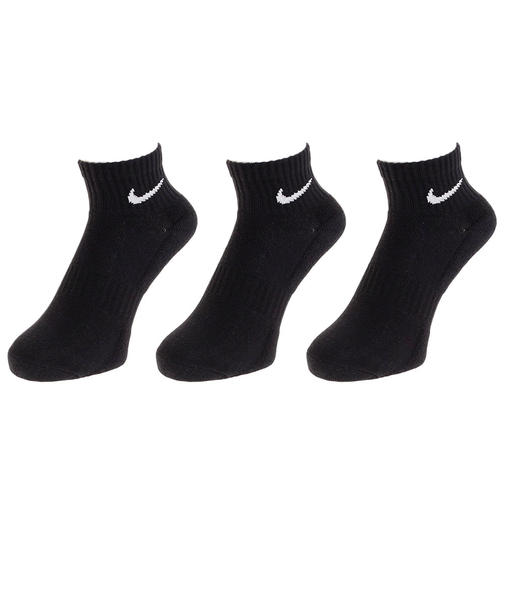 ナイキ（NIKE）靴下 エブリデイ クッションド アンクル ソックス 3足組 黒 21cm-29cm SX7667-010SP19 男女兼用 ブラック 3足セ…