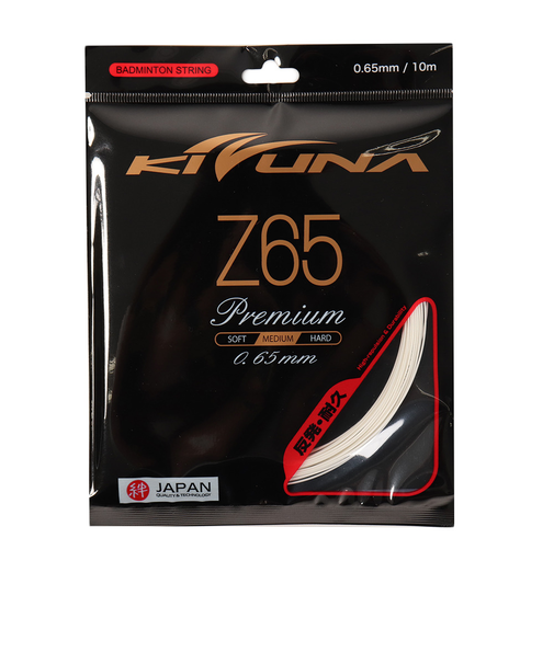 キズナ（KIZUNA）バドミントン ストリング Z65プレミアム WHT