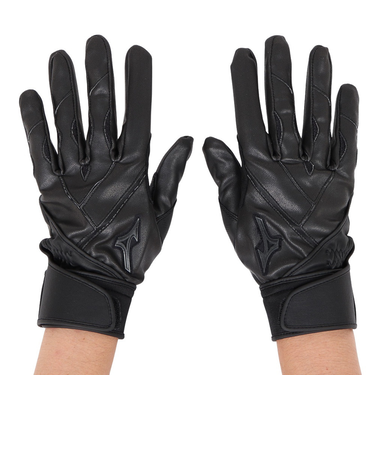 ミズノ（MIZUNO）バッティンググローブ 両手用 グローバルエリート ZeroSpace 19 1EJEH18290 高校野球対応 黒