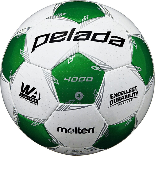 モルテン（molten）サッカーボール 4号球 (小学校用) ジュニア ペレーダ4000 F4L4000-WG 検定球 自主練