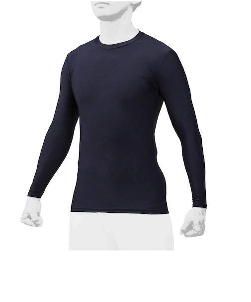 ミズノ（MIZUNO）野球 アンダーシャツ ローネック 長袖 インナー シャツ 2枚組 フィット 12JA0Q0114