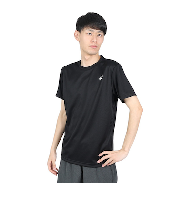 アシックス（ASICS）Tシャツ 半袖 メンズ 黒【オンライン限定価格】ワンポイント 2033A699.001