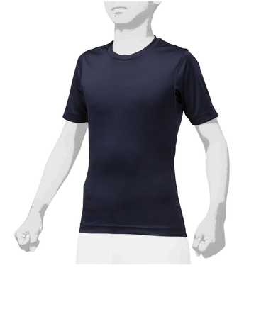 ミズノ(MIZUNO)野球 アンダーシャツ 半袖 ジュニア ローネック インナー シャツ 2枚組 12JA0Q1414