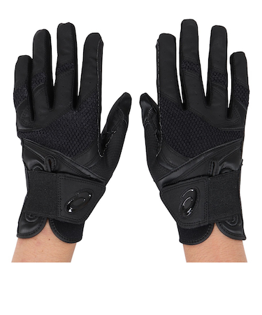 アシックス（ASICS）バッティンググローブ 両手用 ゴールドステージ 3121A465.001 高校野球対応 黒