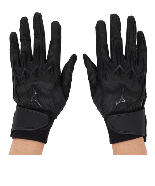 ミズノ（MIZUNO）ミズノプロ バッティンググローブ 両手用  シリコンパワーアークLI 1EJEH20090 高校野球対応 黒