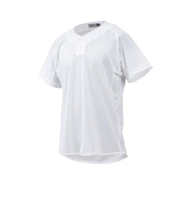 ミズノ（MIZUNO）野球 ユニフォーム 練習用シャツ セミハーフボタンタイプ 12JC8F69 01