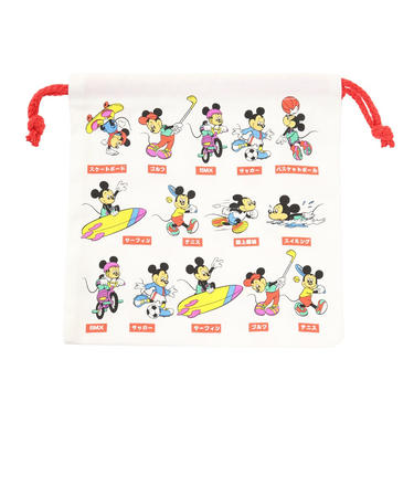 ミッキーマウス（Mickey Mouse）巾着 ミッキー総柄 WH APDS4941