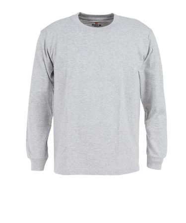 ヘインズ（Hanes）Tシャツ メンズ 長袖 ロンT ビーフィー BEEFY クルーネック グレー 無地T 定番 長持ち H5186 060