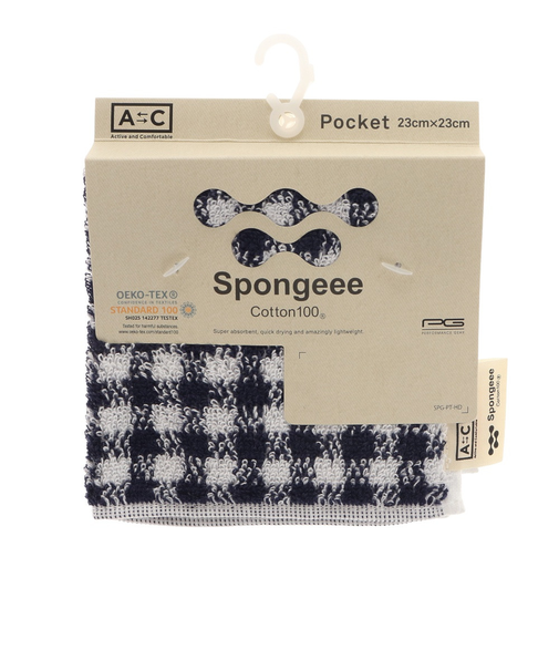 Spongeee ポケットタオル チェック 911PA0AZ6826CHBLU