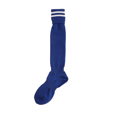 サッカー ソックス ドライプラス ライン ストッキング 1足組 750GM9OK002-BLU-M 青 靴下 速乾