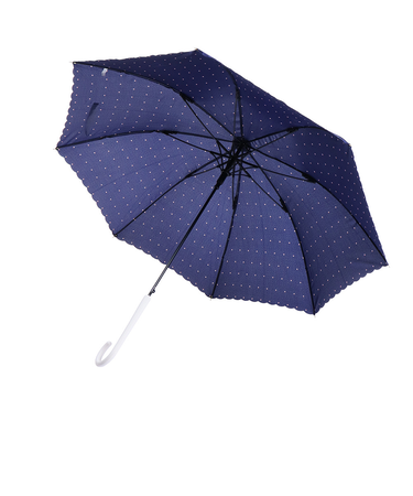 長傘 スクエアドット 雨傘 710-007 NV ネイビー 60cm 耐風傘 ドット柄 傘 梅雨 雨 雨天 シンプル おしゃれ