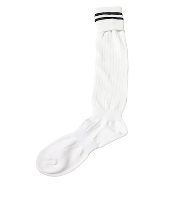 サッカー ソックス ドライプラス ライン ストッキング 1足組 750GM9OK002-WHT-M 白 靴下 速乾