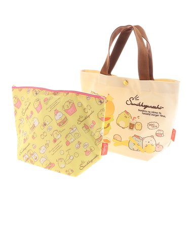 保冷ポーチ付トートバッグ すみっコぐらし ハンバーガー CU76901