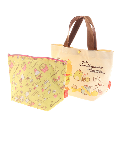 保冷ポーチ付トートバッグ すみっコぐらし ハンバーガー CU76901