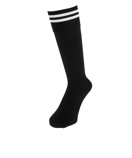 サッカー ソックス ドライプラス ライン ストッキング 750GM9OK002-BLK-J 黒 靴下 速乾