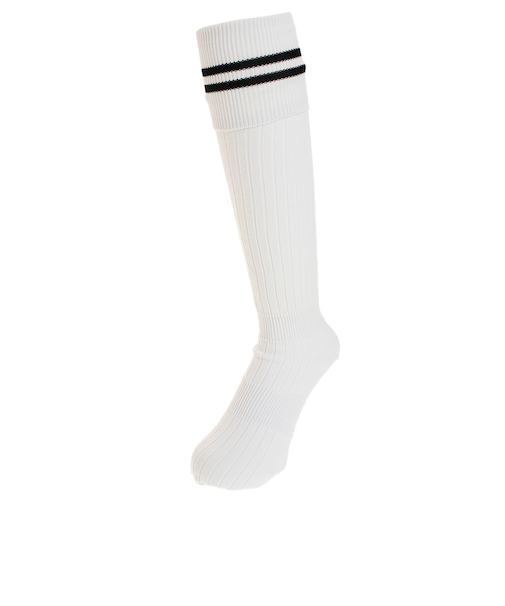 サッカー ソックス ドライプラス ライン ストッキング 1足組 750GM9OK002-WHT-M 白 靴下 速乾