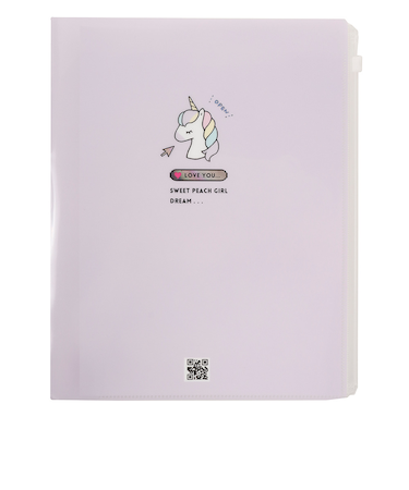 スライダ付き6Pクリアファイル スイートピーチガール 44200 QL