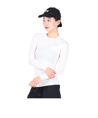 アンダーアーマー（UNDER ARMOUR）ヒートギア(夏向け) コンプレッション クルーネック 長袖シャツ 1358604 WHT AT オンライン価格 速…