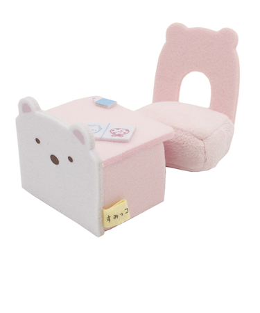 てのりぬいぐるみ 机といすのセット しろくま MX39501