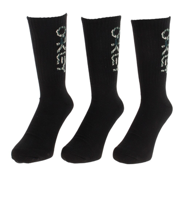 オークリー（OAKLEY）B1B ソックス 2.0 3足組 FOS900277-02E 黒 26-29cm