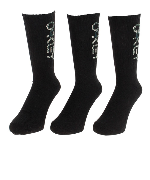 オークリー（OAKLEY）B1B ソックス 2.0 3足組 FOS900277-02E 黒 26-29cm