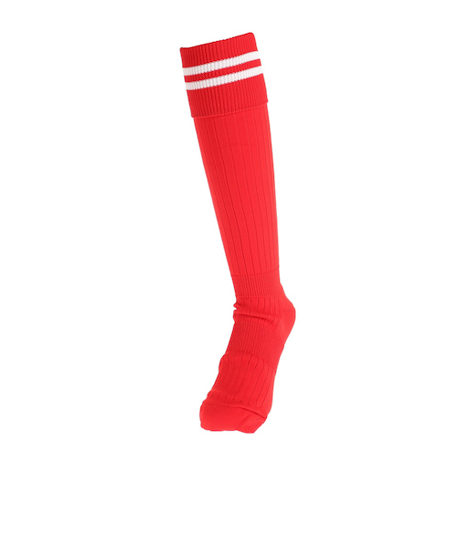 サッカー ソックス ドライプラス ライン ストッキング 1足組 750GM9OK002-RED-M 赤 靴下