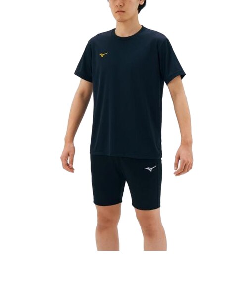 ミズノ（MIZUNO）Tシャツ 半袖 メンズ ナビドライ 32MA119090 カットソー 黒