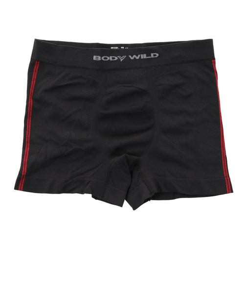 ボディワイルド（BODY WILD）ボクサーパンツ 前閉じ 立体成型 サイドライン BWS852J BLK