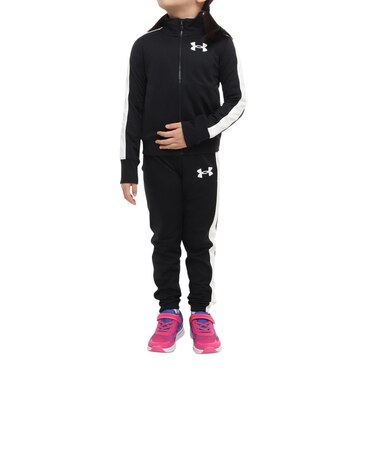 アンダーアーマー（UNDER ARMOUR）キッズ ガールズ ジャージ 上下セット ニット トラックスーツ 1363380 002