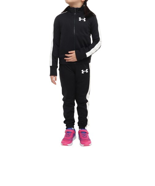 アンダーアーマー（UNDER ARMOUR）キッズ ガールズ ジャージ 上下セット ニット トラックスーツ 1363380 002