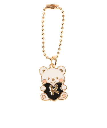 メタルベアイニシャル ブラック K HK007 BK K