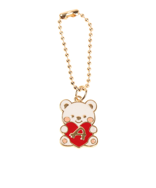 メタルベアイニシャル レッド A HK007 RD A