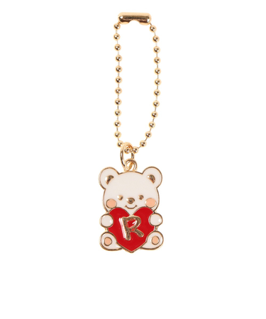 メタルベアイニシャル レッド R HK007 RD R