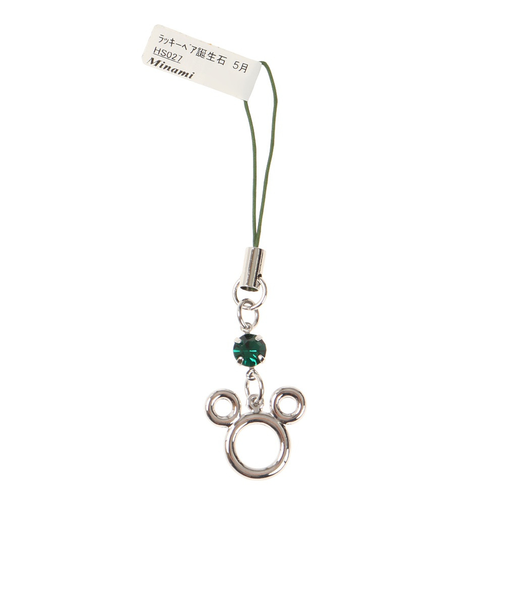 ラッキーベア誕生石色ストラップ 5月 HS027