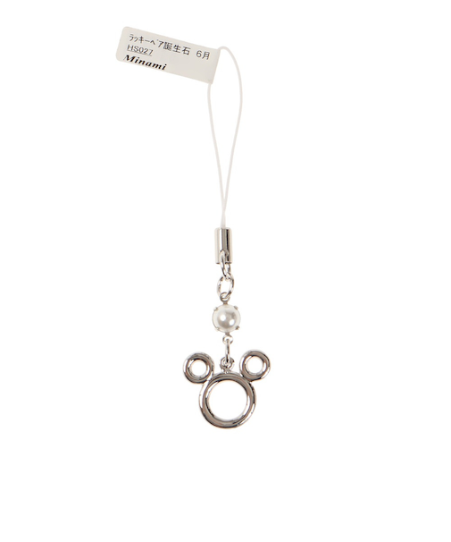 ラッキーベア誕生石色ストラップ 6月 HS027