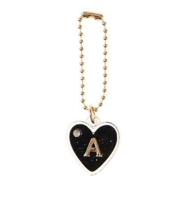 プチハートイニシャルチャーム A HK122BK A