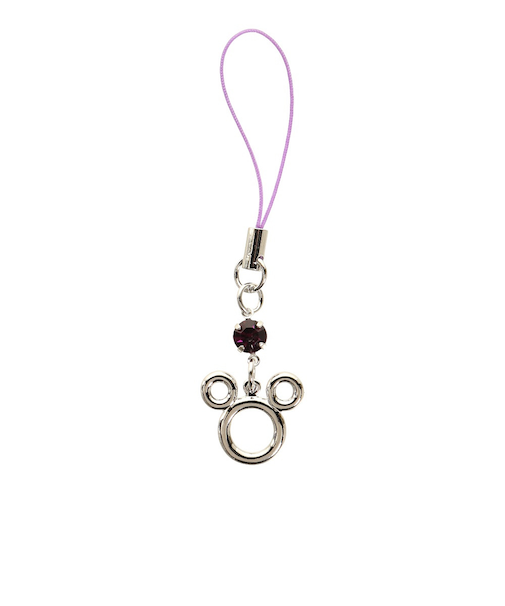 ラッキーベア誕生石色ストラップ 2月 HS027