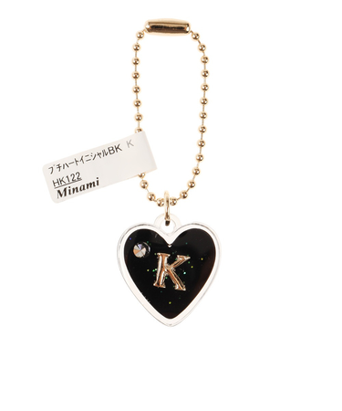 プチハートイニシャルチャーム K HK122BK K