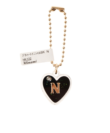 プチハートイニシャルチャーム N HK122BK N