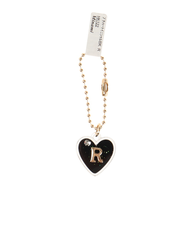 プチハートイニシャルチャーム R HK122BK R
