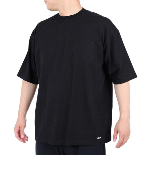 Tシャツ メンズ 半袖 ビッグ ショートスリーブ ポケット SL-ALL-005-BLK カットソー