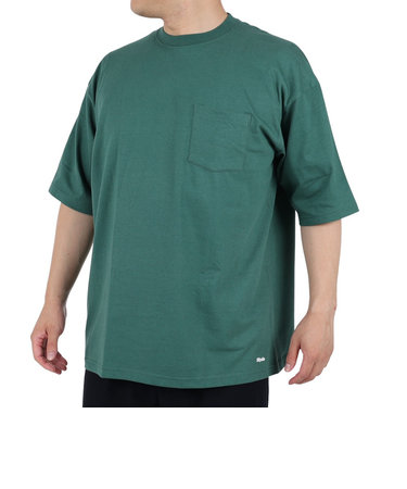 Tシャツ メンズ 半袖 ビッグ ショートスリーブ ポケット SL-ALL-005-GRN カットソー