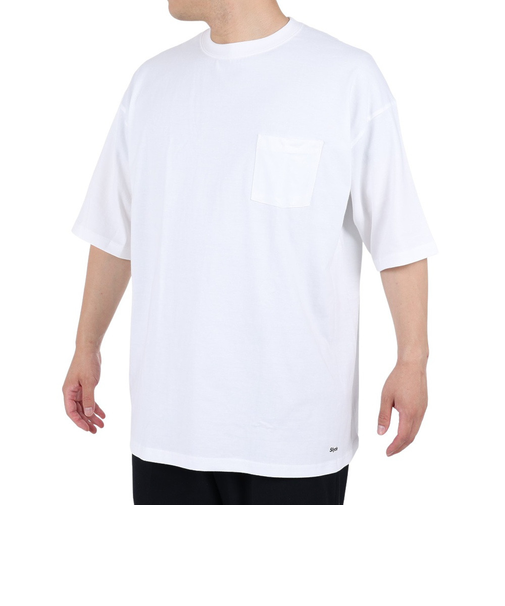 Tシャツ メンズ 半袖 ビッグ ショートスリーブ ポケット SL-ALL-005-WHT カットソー